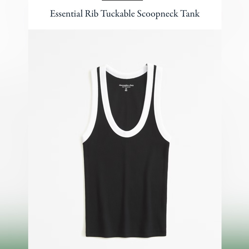 Abercrombie Essential Rib Tuckable Scoopneck Tank